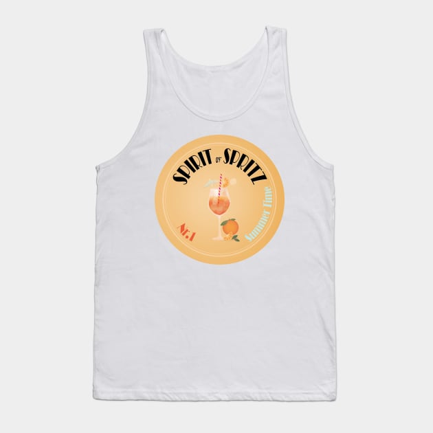 Aperol Spritz Cocktail | Vibrant Spritz Drink Tank Top by Space Sense Design Studio